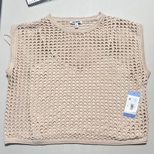 Steve Madden Cream Crochet Top